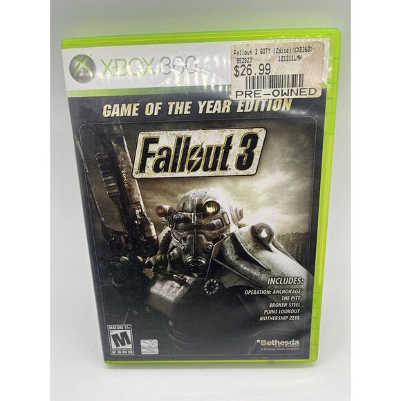 Xbox 360 - Fallout 3 [Game of the Year Edition] [Platinum Hits] - CIB - Tested - Picture 1 of 7
